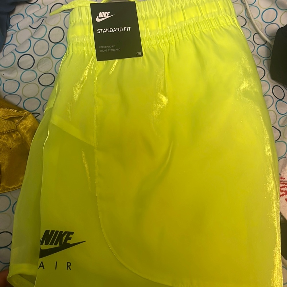 Neon green Nike shorts